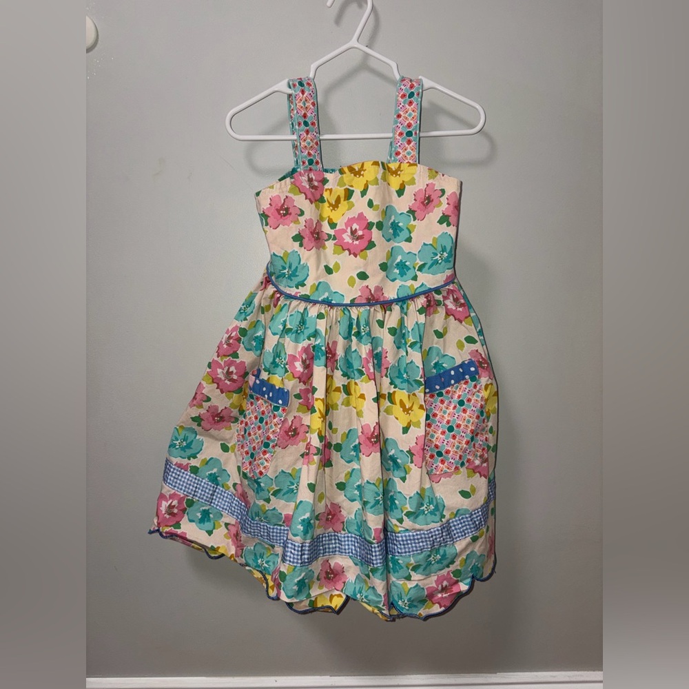 Wildflowers La La Land‎ Maeve Dress Floral Gingham Easter Sleevless Boutique 4